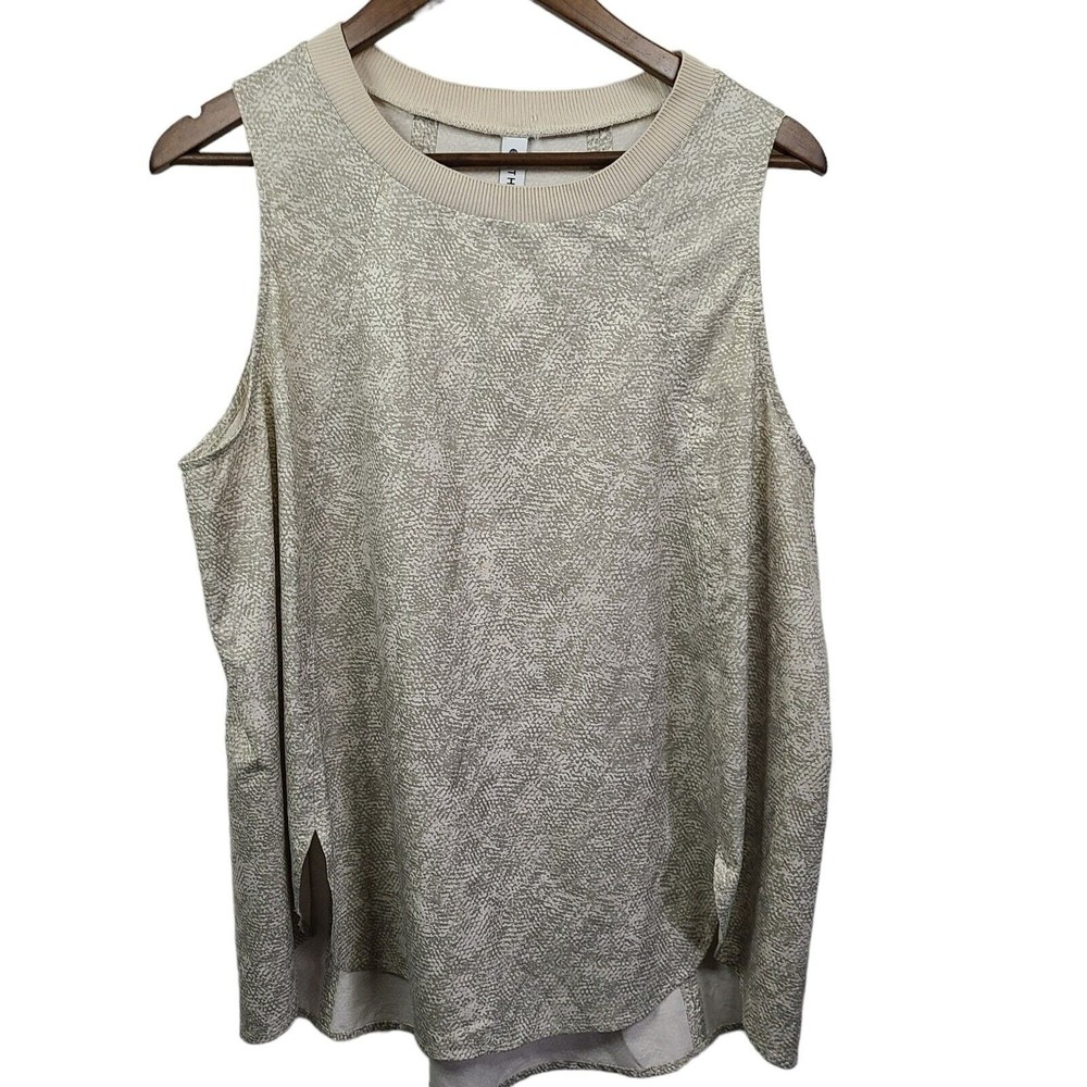 Athleta Green Patterned Sleeveless Athletic Top 1X